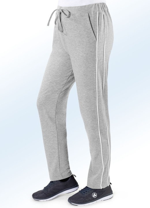 Damenmode - «Plantier»-Freizeithose in 3 Farben, in Größe 038 bis 052, in Farbe GRAU MELIERT Ansicht 1