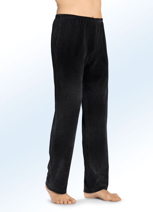 Freizeitmode & Bademäntel - Hose mit bequemem Dehnbund rundum in 2 Farben Freizeitmode & Bademäntel - Hose mit bequemem Dehnbund rundum in 2 Farben, in Größe 024 bis 062, in Farbe SCHWARZ