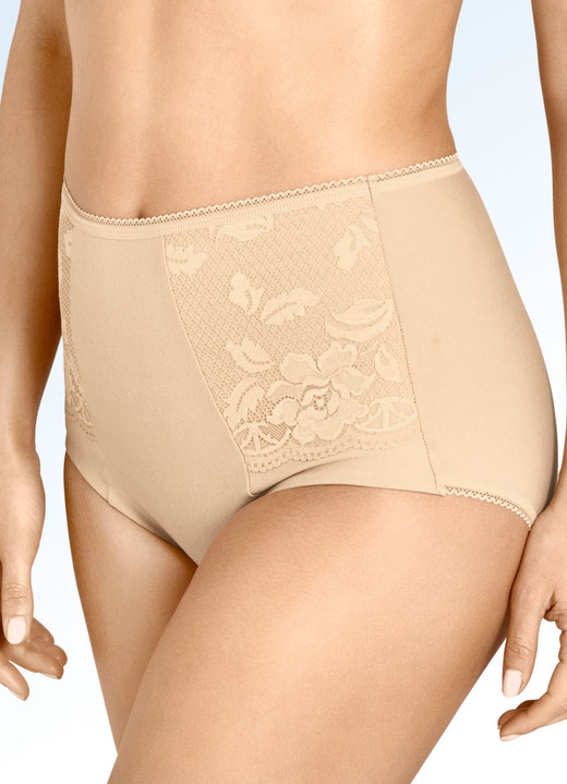 Slips - Miss Mary Miederhose mit Elastikspitze, in Größe 038 bis 054, in Farbe BEIGE Ansicht 1