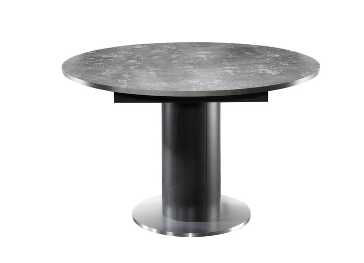 - Aussergewöhnlicher Tisch mit Auszug, in Farbe SCHWARZ-KERAMIK DUNKEL, in Ausführung Tisch mit Auszug Ansicht 1