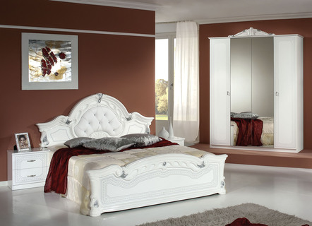 Schlafzimmer-Set, 4-teilig, mit Hochglanz-Oberfläche