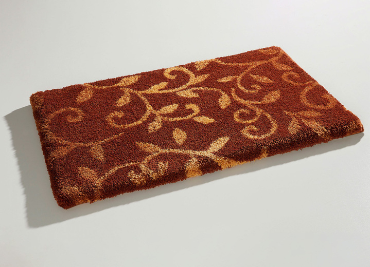 Badgarnituren - Badgarnitur für Fussbodenheizung geeignet, in Größe 100 (Vorleger halbrund, 50/ 80 cm) bis 112 (WC-Deckelbezug, 47/ 50 cm), in Farbe TERRA