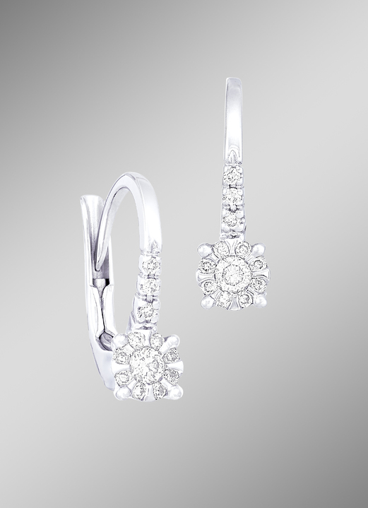 mit Diamanten - Exquisite Ohrringe mit 24 Brillanten, in Farbe  Ansicht 1