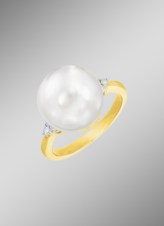 - Zauberhafter Damenring mit Südsee-Perle, in Farbe  Ansicht 1