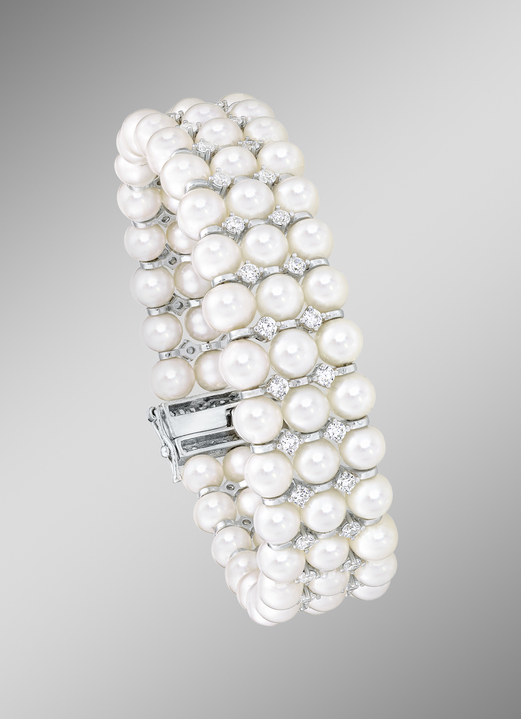Halsketten & Armbänder - Armband mit Süsswasser-Zuchtperlen, in Farbe  Ansicht 1