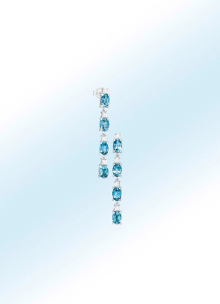 Ohrstecker mit Blautopas und Zirkonia