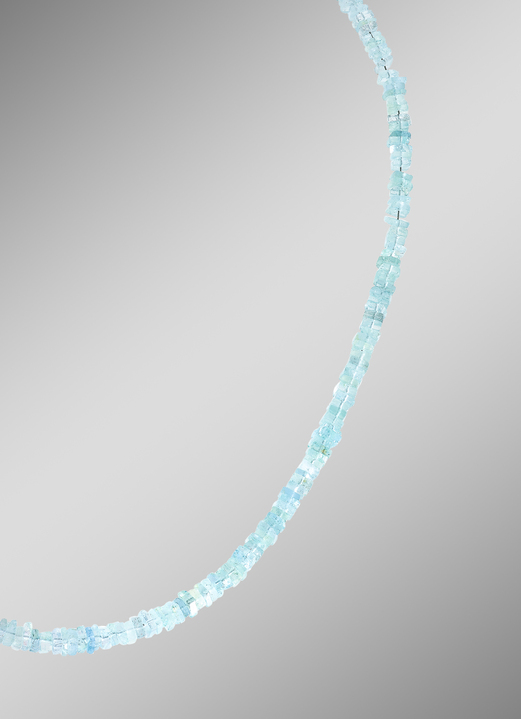 Damen-Modeschmuck - Halskette mit echt Aquamarin, in Farbe  Ansicht 1