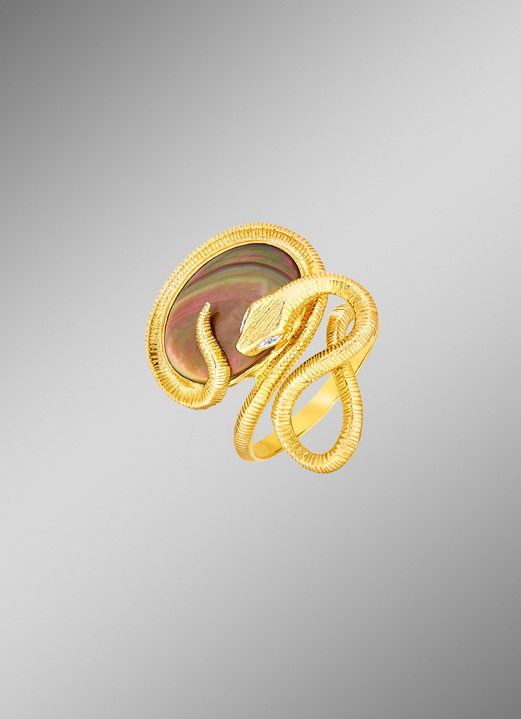Ringe -  Damenring «Schlange» mit Diamanten, in Größe 160 bis 220, in Farbe