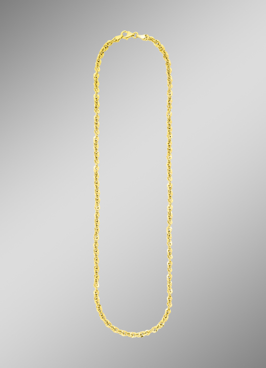 ohne Steine / mit Zirkonia - Klassissche Kordelketten-Garnitur, diamantiert, in Farbe , in Ausführung Halskette 45 cm Ansicht 1