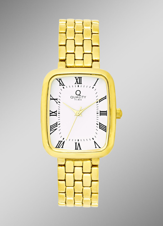 - Klassische „Quality Time“-Quartz-Partneruhren, in Farbe , in Ausführung Herrenuhr Ansicht 1