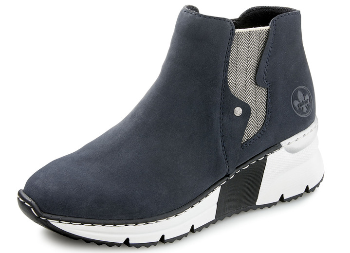 Komfortschuhe - Rieker, modische Damen-Boots, Weite G, mit Reissverschluss, in Größe 036 bis 042, in Farbe DUNKELBLAU Ansicht 1