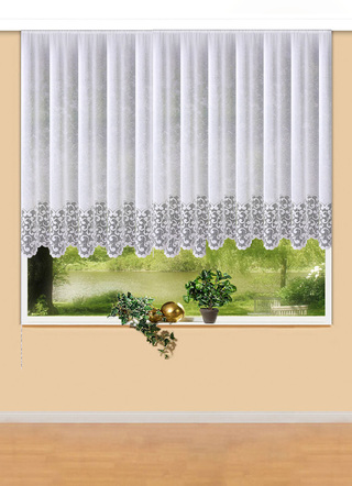Blumenfenster-Vorhang mit Universalschienenband