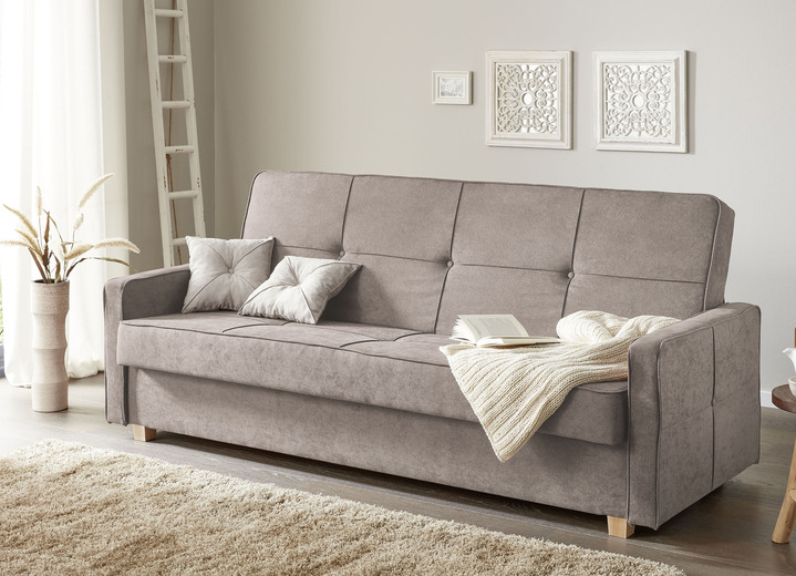- Schlafsofa mit Bettkasten, in Farbe BEIGE Ansicht 1