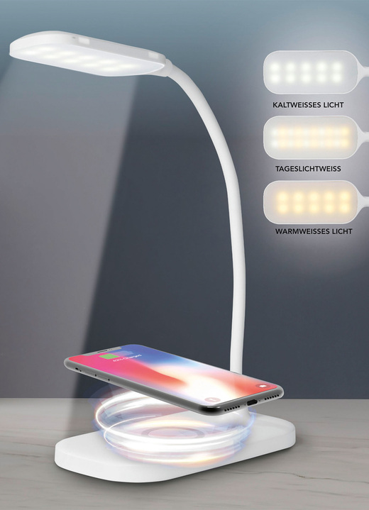 - Moderne LED-Tischlampe, in Farbe WEISS Ansicht 1