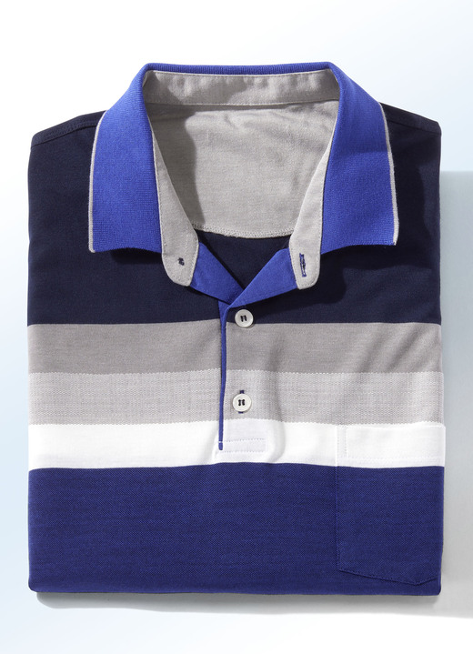 Hemden, Pullover & Shirts - Poloshirt in 3 Farben Hemden, Pullover & Shirts - Poloshirt in 3 Farben, in Größe 046 bis 062, in Farbe ROYALBLAU-MARINE