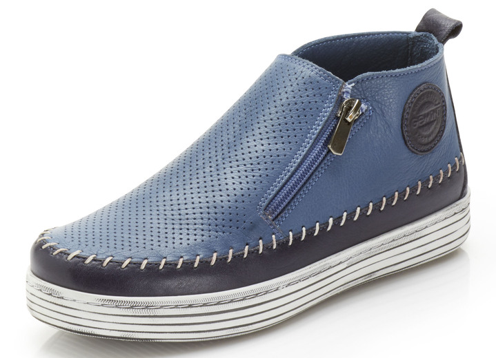 Komfortschuhe - Gemini Bootie mit Zierperforation , in Größe 036 bis 042, in Farbe JEANS Ansicht 1