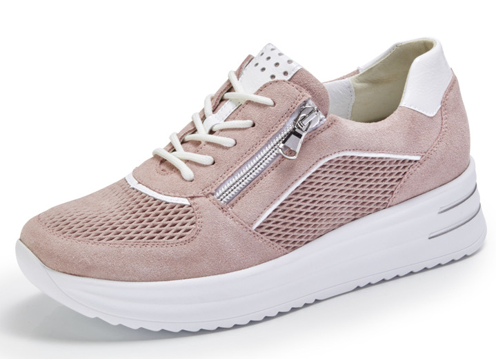 - Waldläufer Sneaker mit Lackeinsätzen, in Größe 3 1/2 bis 8, in Farbe ROSA Ansicht 1