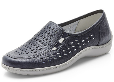 Waldläufer Slipper mit Leder-Massagefussbett