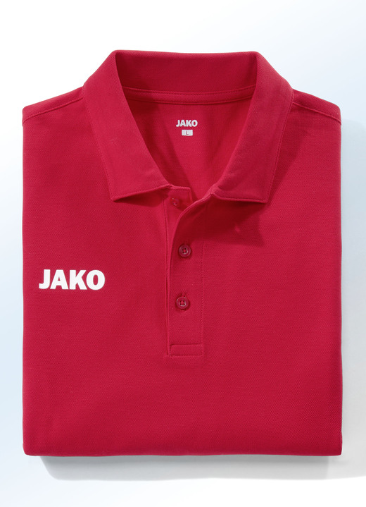 Sport- & Freizeitmode - Poloshirt von «Jako» in 5 Farben, in Größe 3XL (58/60) bis XXL (56), in Farbe ROT Ansicht 1