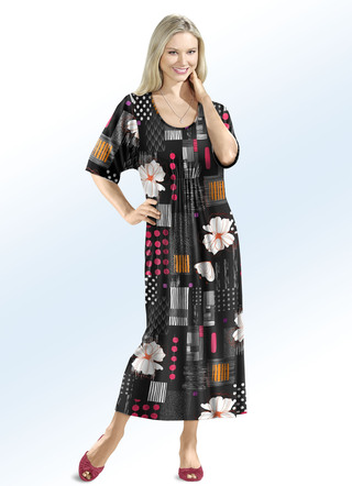 Kaftan mit farbbrillantem Inkjet-Druck