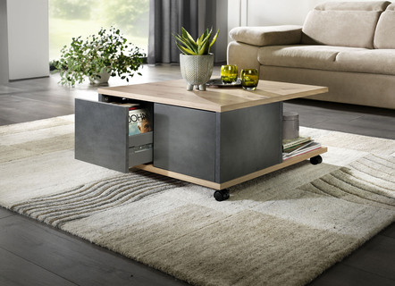 Topaktueller Couchtisch mit Schubladen