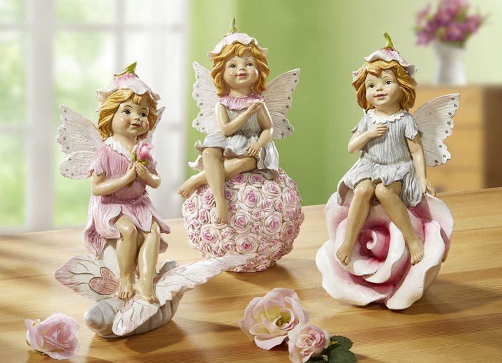 - Zauberhafte Elfen, in Farbe ROSA, in Ausführung Elfe auf Rosenblüte