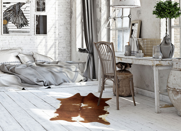 Modern - Täuschend echt wirkendes Dekofell, in Farbe CREME-BRAUN Ansicht 1