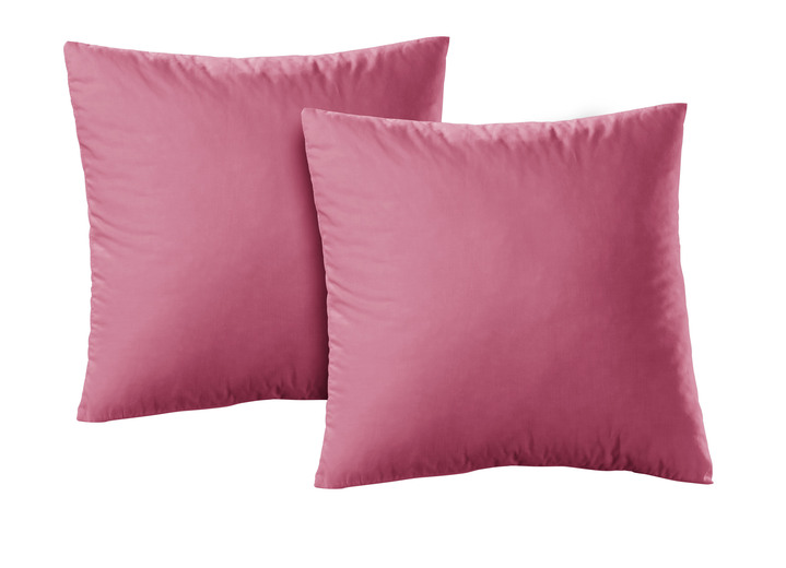 Kissen, Polster und Auflagen - Bank-Auflage und Zierkissen in mustergültiger Qualität, in Farbe PINK, in Ausführung 2er-Set Zierkissen Ansicht 1