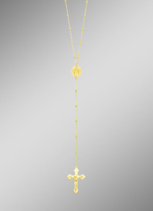 ohne Steine / mit Zirkonia - Rosenkranz-Ankerkette aus Gold, in Farbe  Ansicht 1