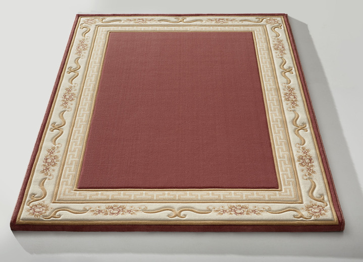Klassisch - Brücken und Teppiche mit dessinierten Bordüren, in Größe 101 (Brücke, 40x 60 cm) bis 288 (Teppich, 240x340 cm), in Farbe ROSE Ansicht 1