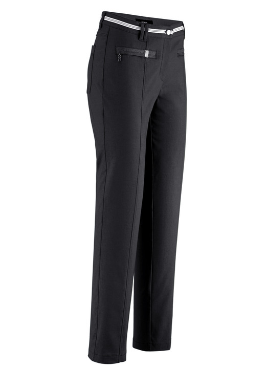 Damenmode - Hose mit sportivem Chic, in Größe 018 bis 052, in Farbe SCHWARZ Ansicht 1