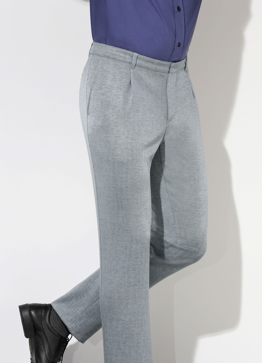 Herrenmode - «Klaus Modelle»-Unterbauchhose in 4 Farben   , in Größe 025 bis 060, in Farbe HELLGRAU MELIERT Ansicht 1