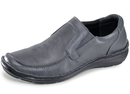 Slipper aus genarbtem Nappaleder