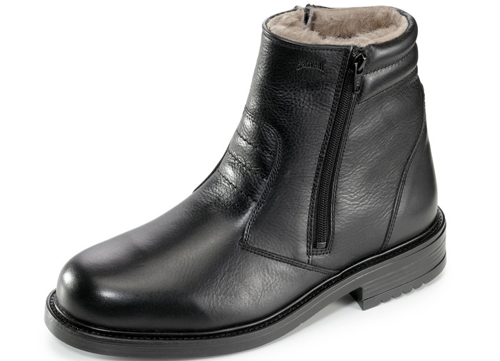 Mode - GINO GALANTE, gefütterte Herren-Stiefel, Winterschuhe, mit Lammfell, in Größe 039 bis 046, in Farbe SCHWARZ Ansicht 1