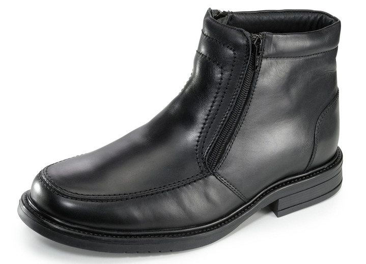 Stiefeletten - Stiefelette mit zwei Seitenreissverschlüsse, in Größe 040 bis 046, in Farbe SCHWARZ Ansicht 1