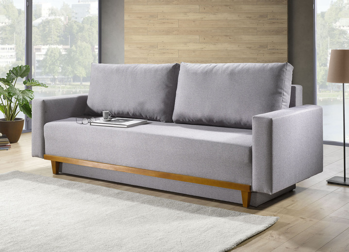 Bettsofas - Schlafsofa mit komfortabler Bonnellfederung, in Farbe GRAU Ansicht 1