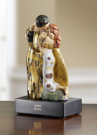Goebel-Figur Der Kuss mit Echtgold-Auflage