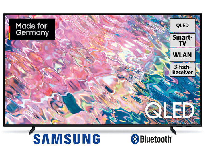 - Samsung 4K-QLED-Ultra-HD-Fernseher mit Smart-TV und WLAN, in Farbe SCHWARZ Ansicht 1