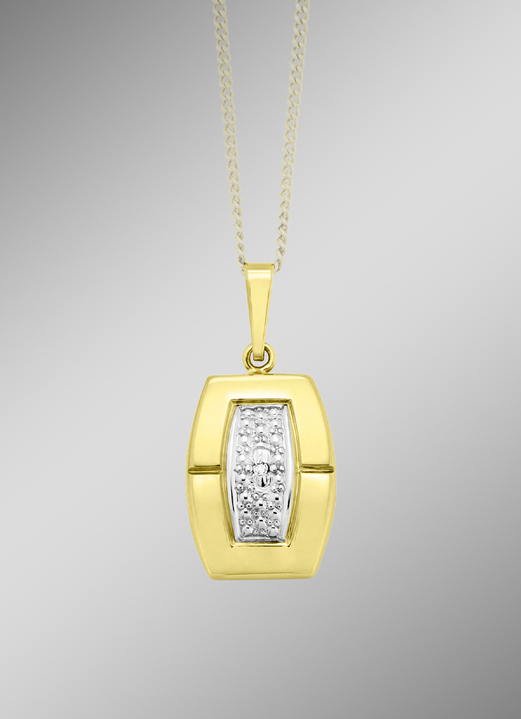 mit Diamanten - Moderner Anhänger mit Diamant, in Farbe  Ansicht 1