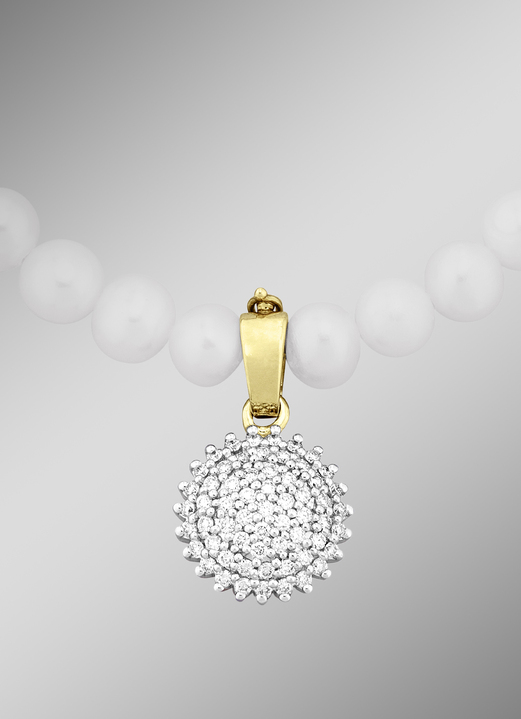 mit Diamanten - Edler Anhänger mit  60 Brillanten, in Farbe  Ansicht 1