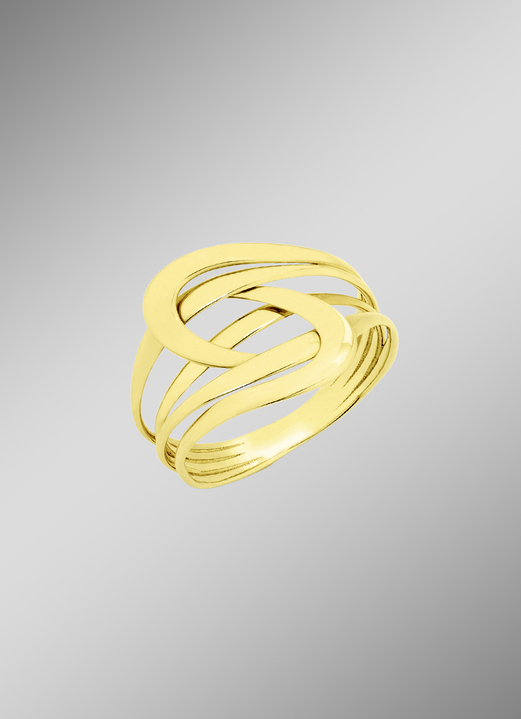 ohne Steine / mit Zirkonia - Durchbrochener Damenring aus Gold, in Größe 160 bis 220, in Farbe  Ansicht 1