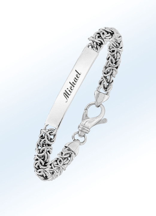 Halsketten & Armbänder - Königsketten-Armband aus Silber, in Farbe  Ansicht 1