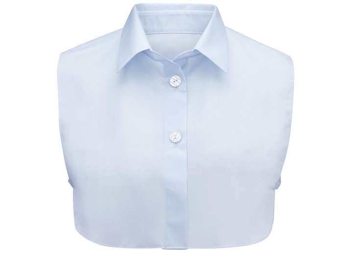 Klaus Modelle - Klaus Modelle, Damen-Blusenkragen, aus feinem Popeline Klaus Modelle - Klaus Modelle, Damen-Blusenkragen, aus feinem Popeline, in Größe 1 (38-42) bis 3 (48-52), in Farbe HELLBLAU
