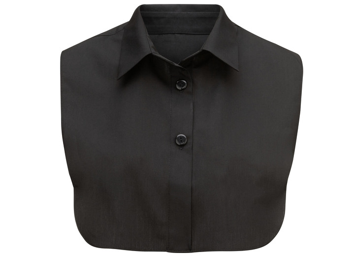Klaus Modelle - Blusenkragen aus feinem Popeline Klaus Modelle - Blusenkragen aus feinem Popeline, in Größe 1 (38-42) bis 3 (48-52), in Farbe SCHWARZ