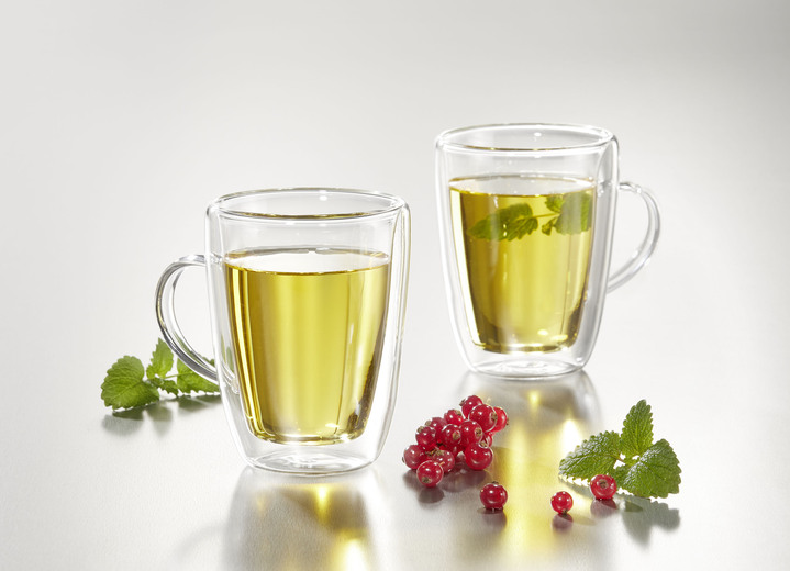 - Temperaturbeständiges Gläser-Set, 2-teilig, in Farbe TRANSPARENT, in Ausführung Teegläser