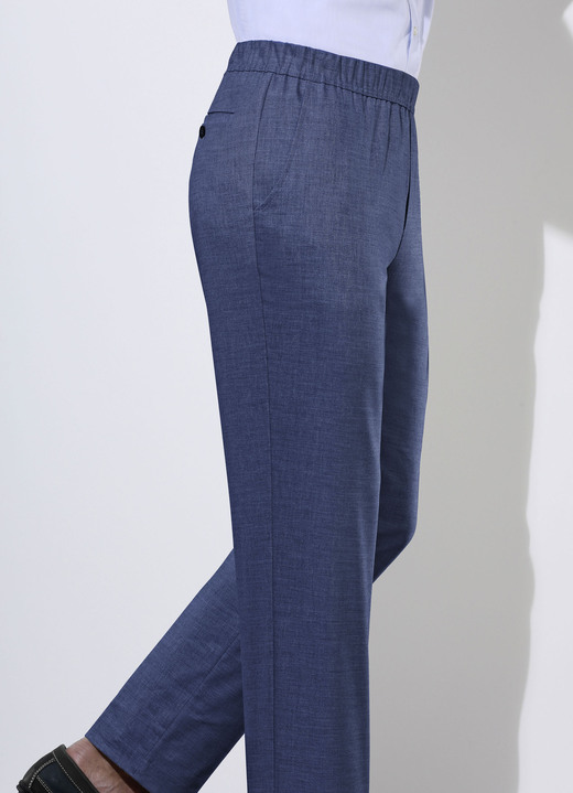 Hosen - «Klaus Modelle»-Schlupfhose in 3 Farben Hosen - «Klaus Modelle»-Schlupfhose in 3 Farben, in Größe 024 bis 062, in Farbe BLAU MELIERT