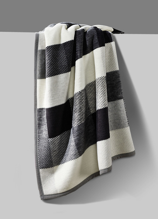 Decken - Schlafdecke «Cotton Home» in verschiedenen Farben, in Farbe GRAU KARIERT