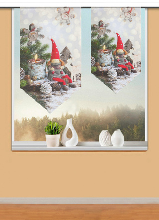Fensterbehang mit Stangendurchzug