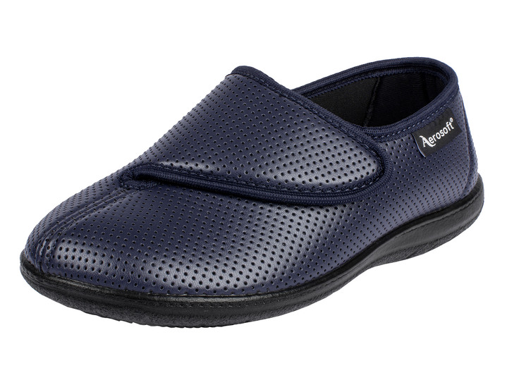 Halbschuhe - Aerosoft Flex Damen-Klettschuh in Weite H für den kräftigen Fuss, in Größe 036 bis 042, in Farbe BLAU Ansicht 1