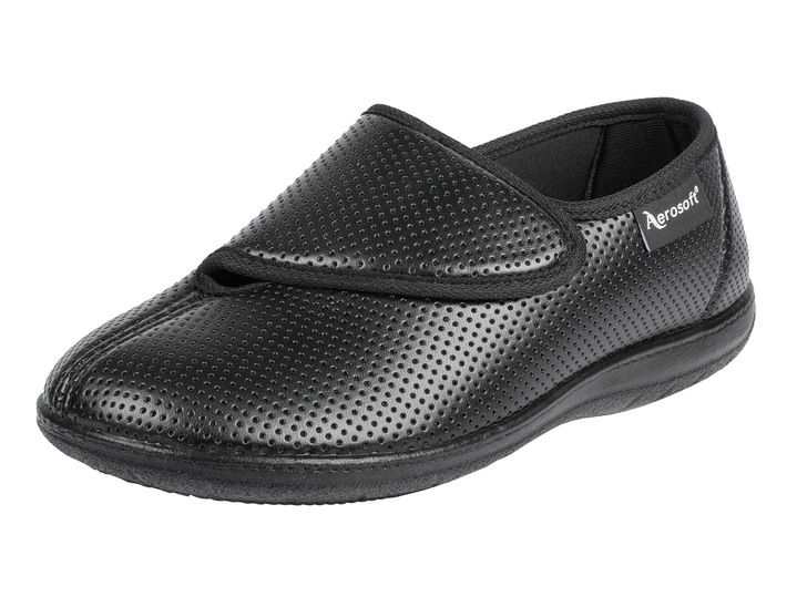 Halbschuhe - Aerosoft Flex Damen-Klettschuh in Weite H für den kräftigen Fuss, in Größe 036 bis 042, in Farbe SCHWARZ Ansicht 1